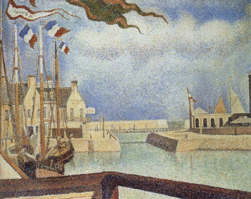 Georges Seurat The Sunday of Port en bessin Sweden oil painting art